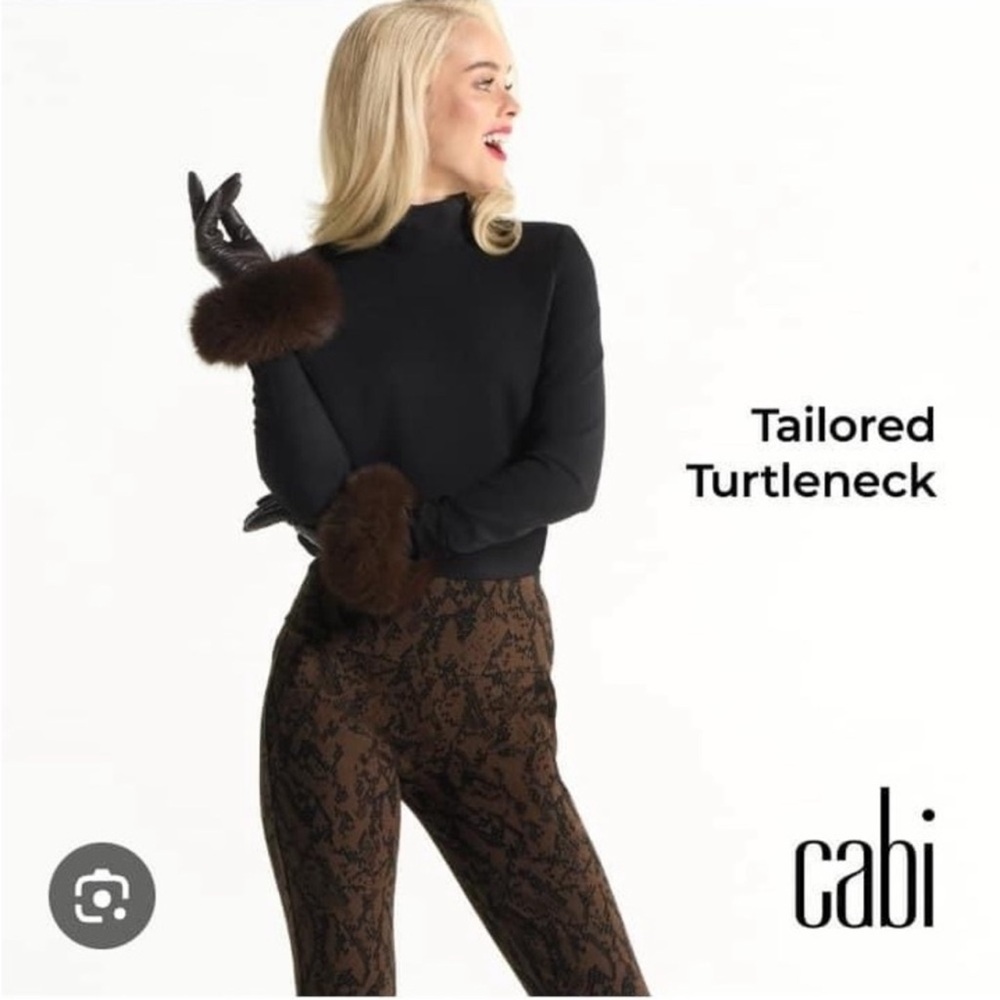 Cabi Tailored Turtleneck #4367 Black Size M casual